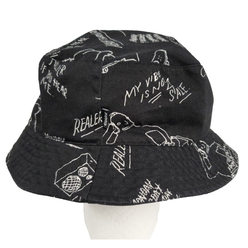 DIVIDED BY H&M MENS BEATS ON DECK NYC BLACK BUCKET HAT SIZE M